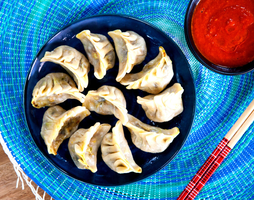 Spiced Cabbage & Mushroom Momos Vegan Recipe