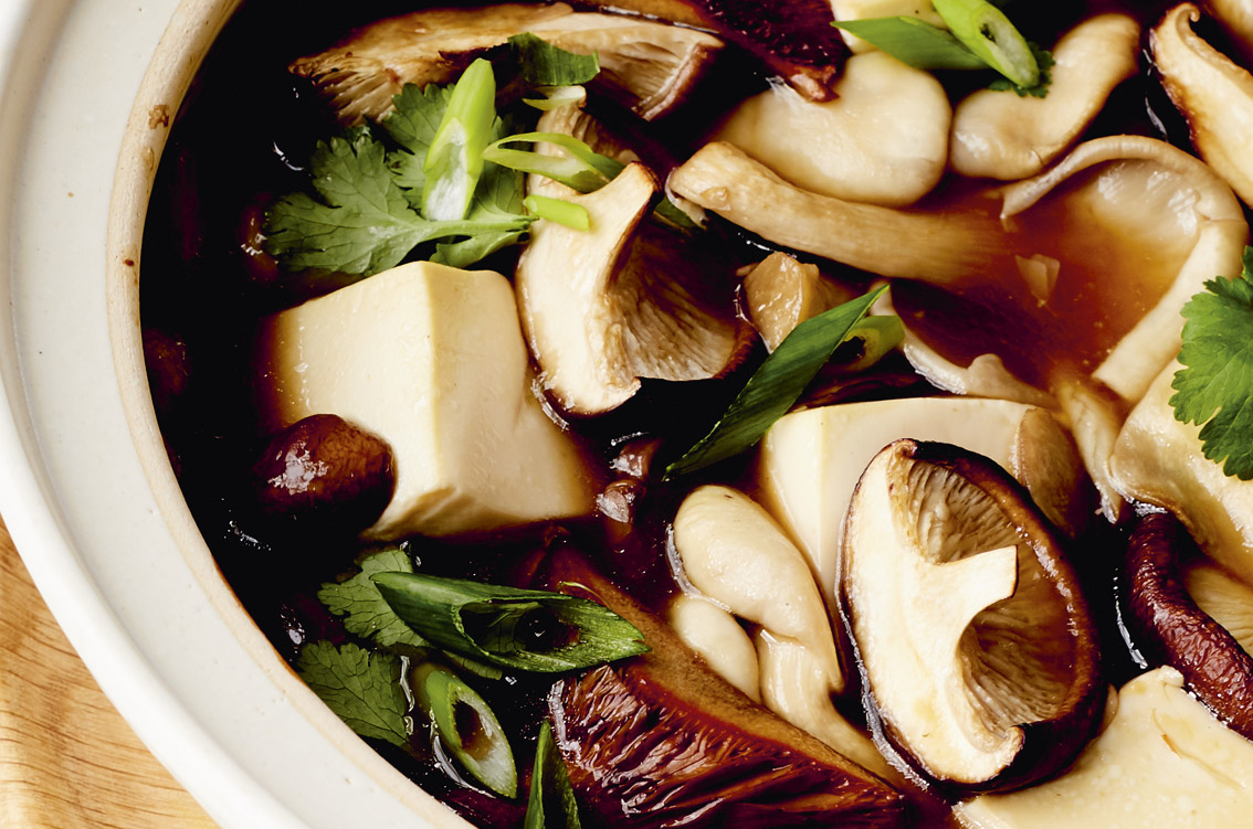 Chinese Mushroom Hot Pot Vegan Recipe