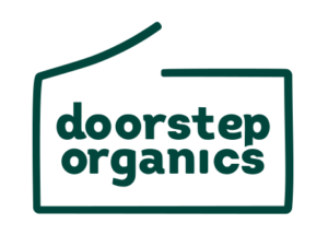 Doorstep Organics logo on white background.
