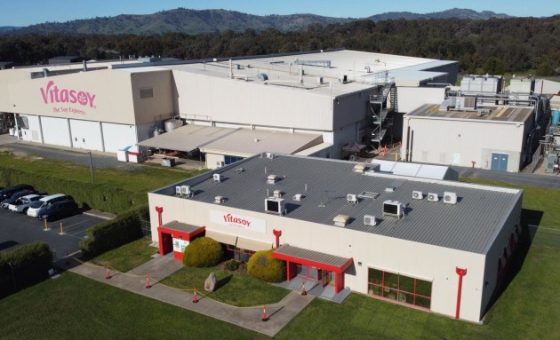 An aerial shot of the Vitasoy factory.