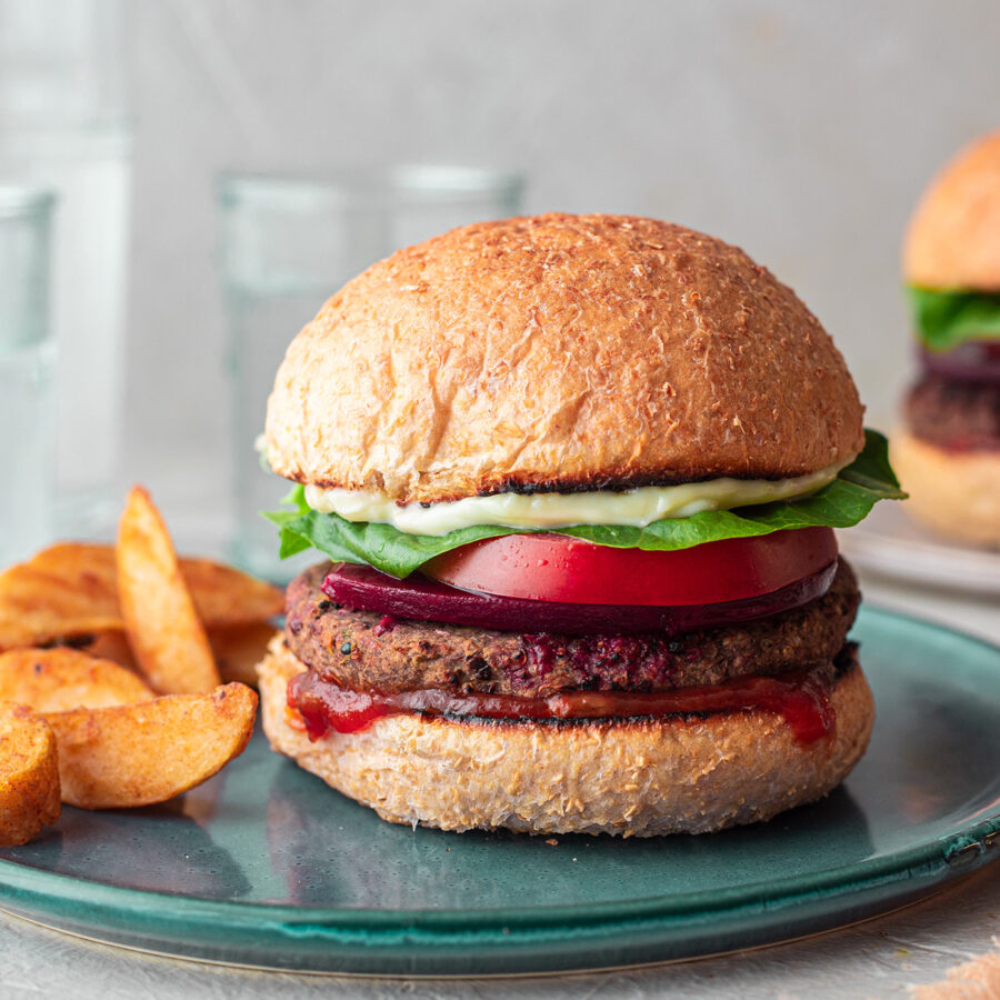 Vegan BBQ Recipe Ideas - mushroom bean burger