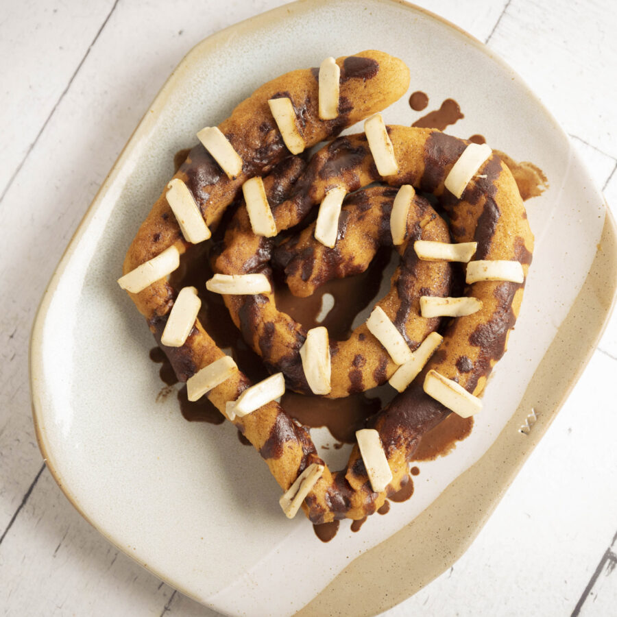vegan churros on a plate
